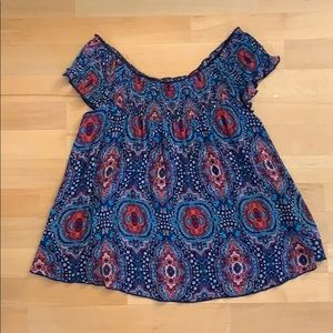 Paisley Off the Shoulder Top